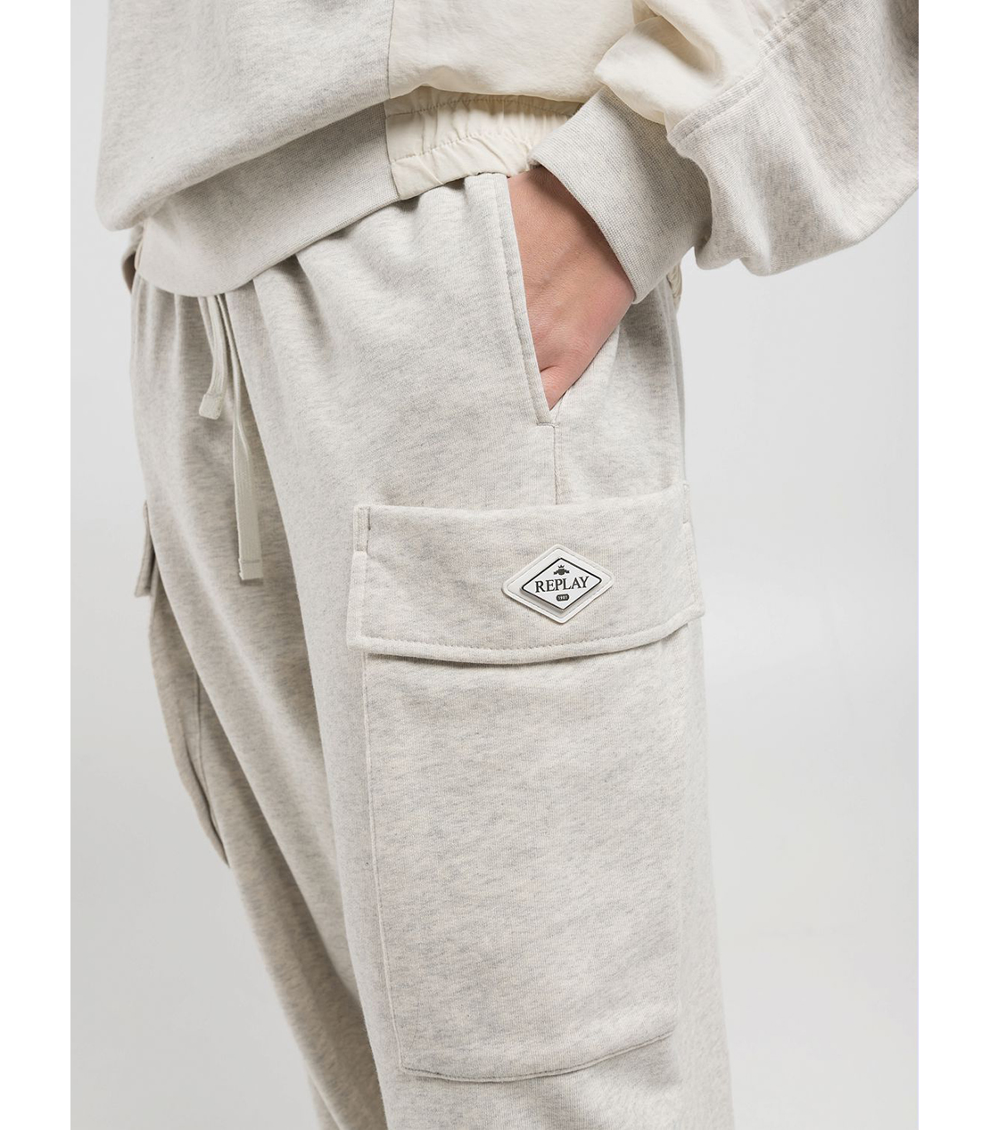 フレンチテリーフリースカーゴジョガー 詳細画像 ライトメランジグレー 2